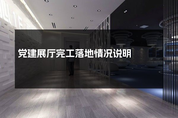 党建展厅完工落地情况说明