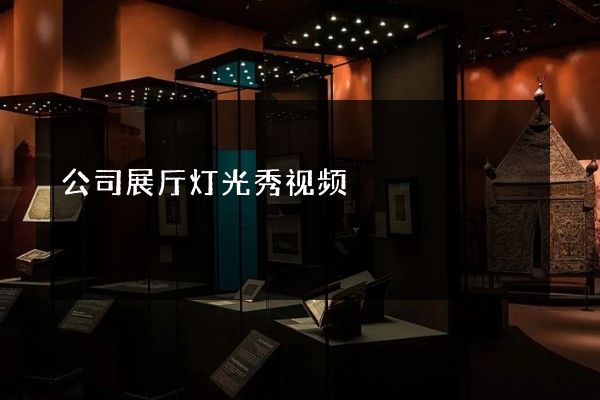 公司展厅灯光秀视频