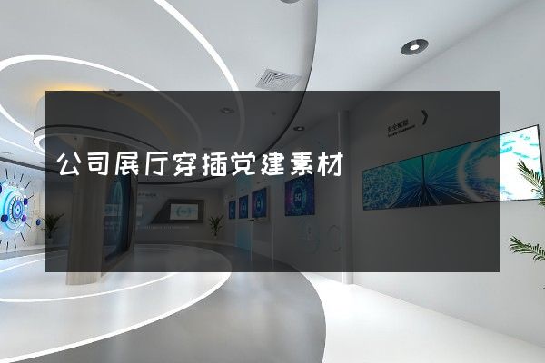 公司展厅穿插党建素材