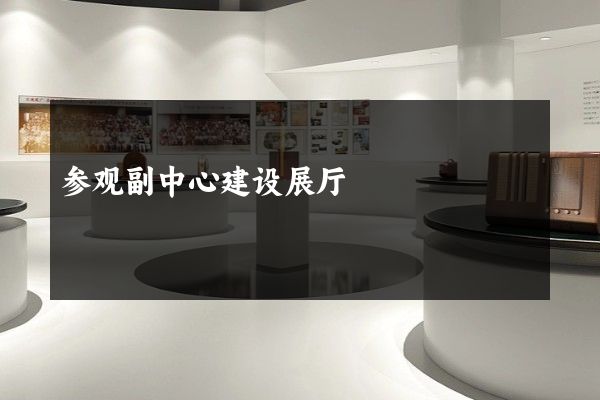 参观副中心建设展厅