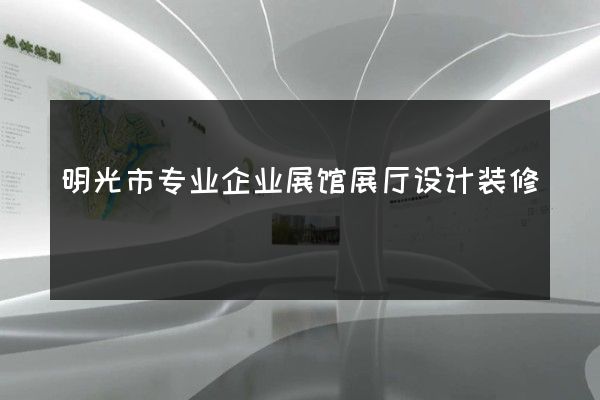 明光市专业企业展馆展厅设计装修