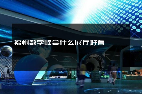 福州数字峰会什么展厅好看