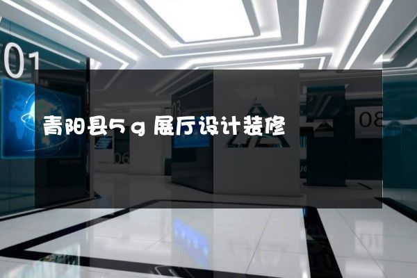 青阳县5g展厅设计装修